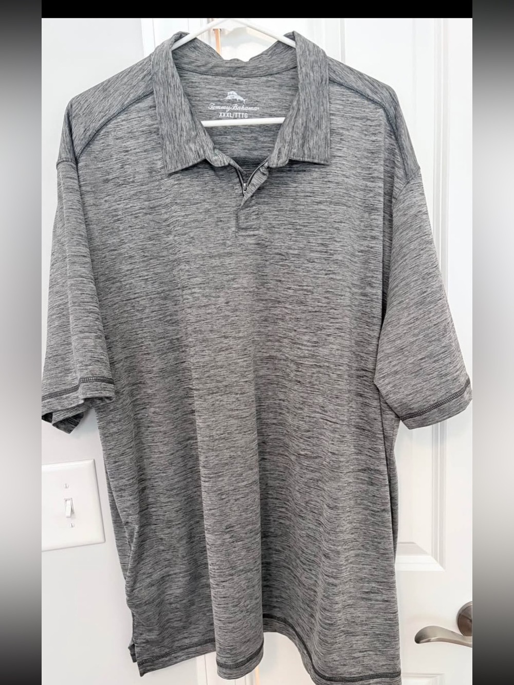 Tommy Bahama Heathered Gray Polo Shirt